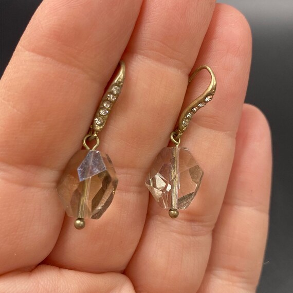 Vintage Topaz Sterling Silver Earrings - image 1