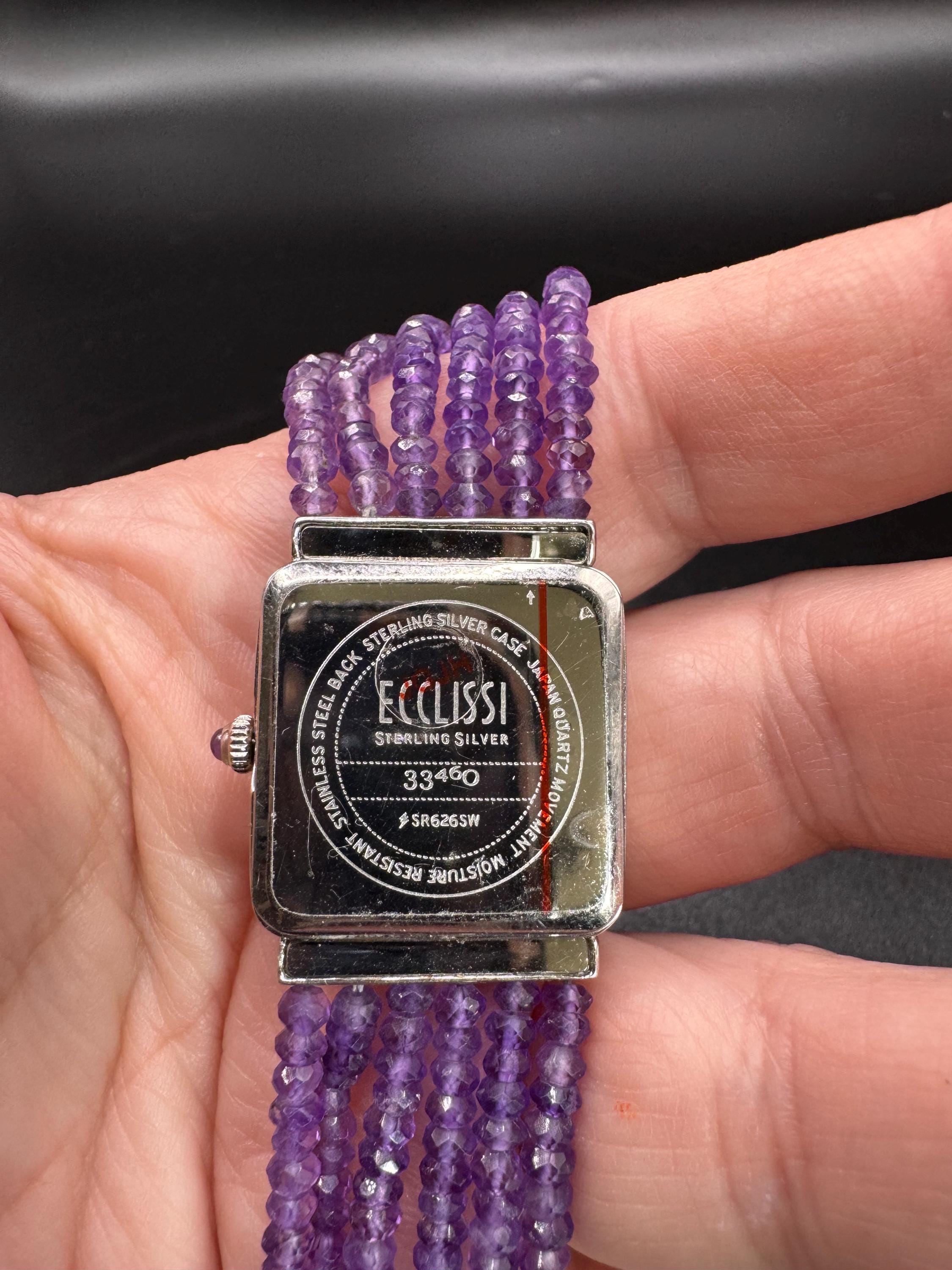 Ecclissi Sterling Silver Watch With a Beaded Faceted  display picture 2