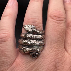 Vintage Adjustable Snake Cocktail Ring
