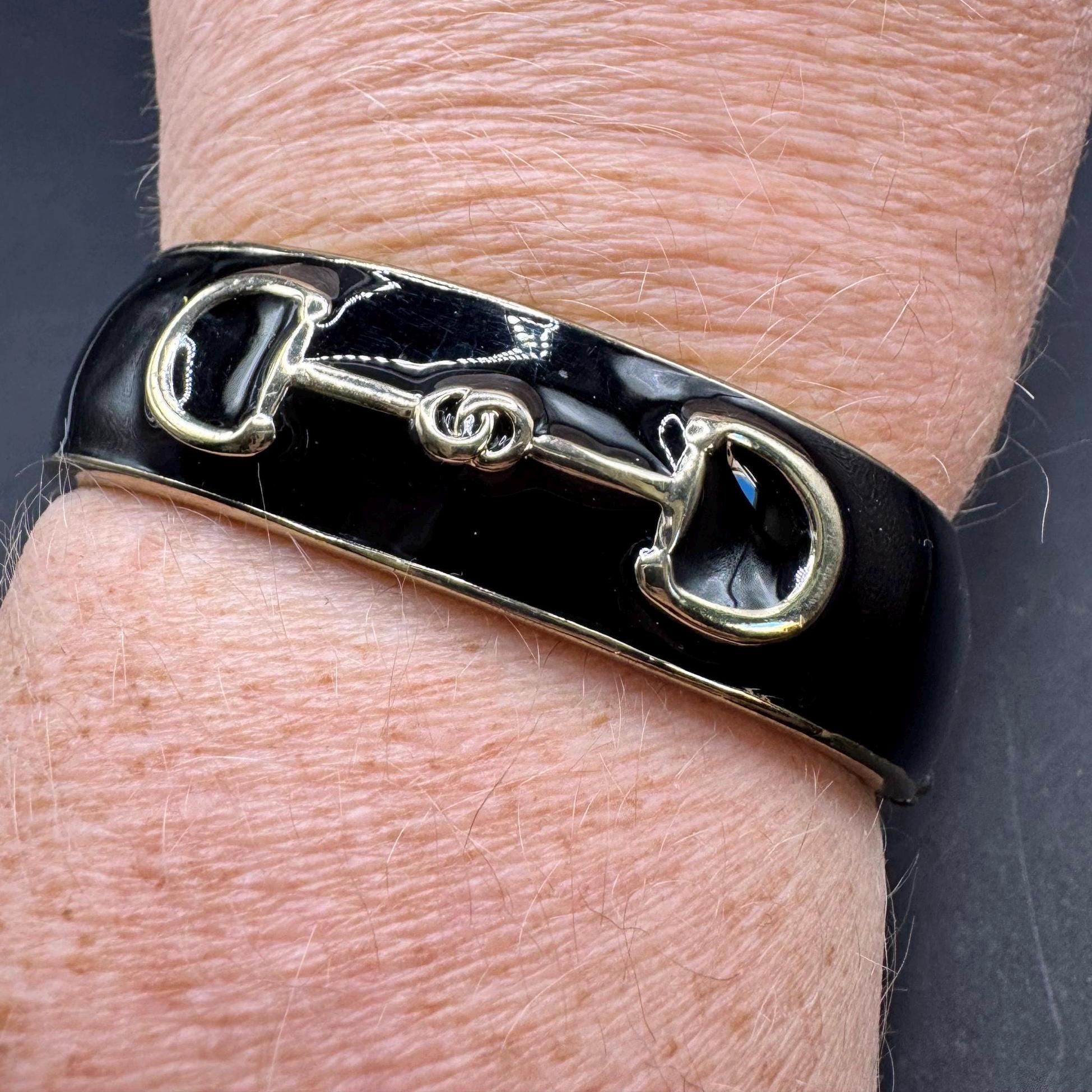 Vintage Fornash Horse Bit Enamel Clamper Bracelet - Etsy