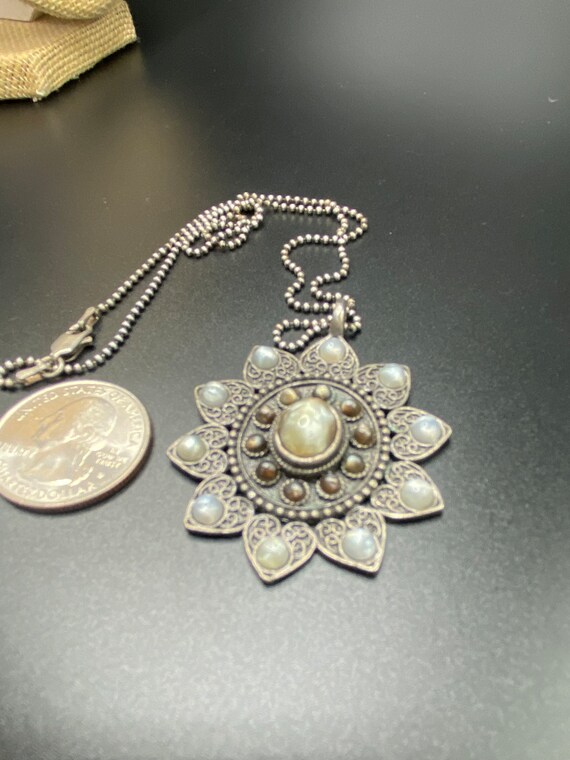 Boho Pendant With Sterling Silver Chain - image 3