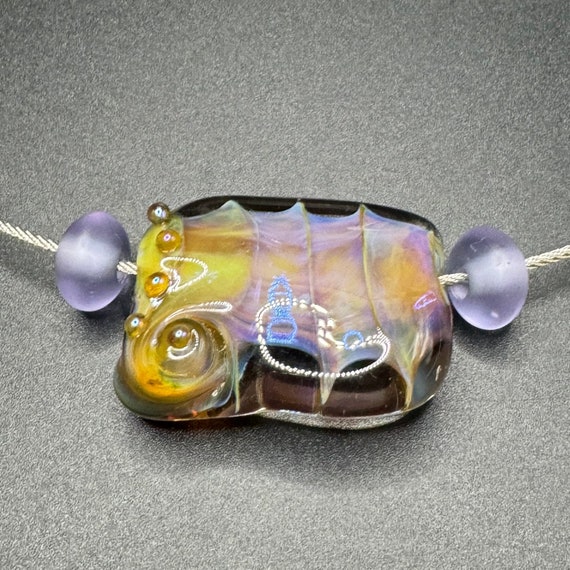Artisan Glass Pendant Necklace - image 1