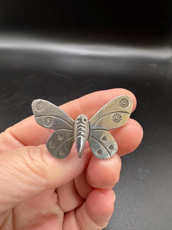 Native American Unsigned Hand stamped Butterfly R… - image 6