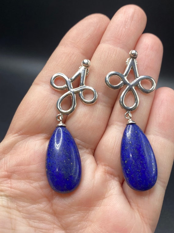 Artisan Lapis Lazuli Sterling Silver Earrings