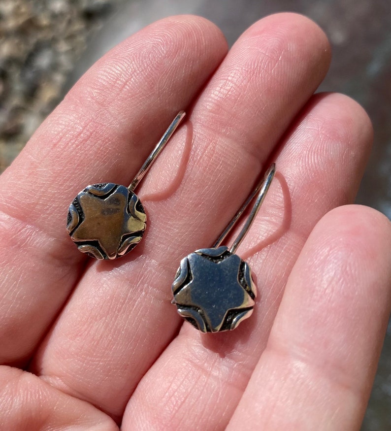 Boho Sterling Silver Star Earrings