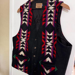 Gilet en laine Pendleton vintage pour homme, taille 44