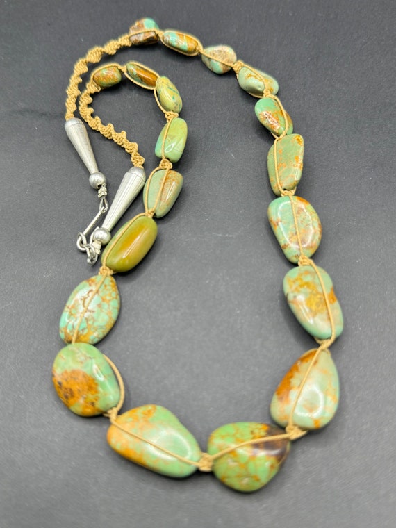 Artisan Turquoise Nugget Beaded Necklace