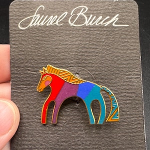 Laurel Burch Horse Broche Caballo Vintage Pin op originele kaart