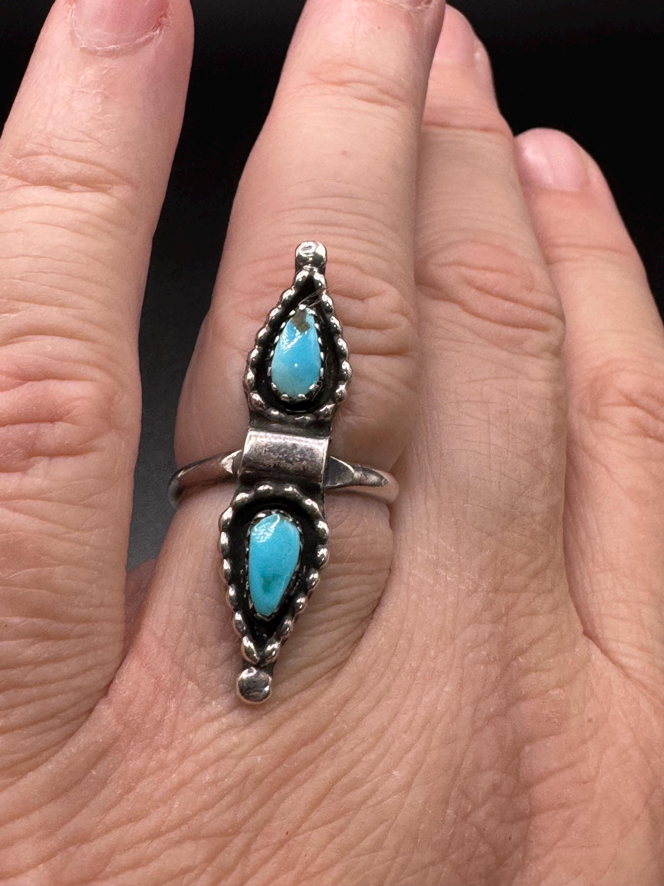 Old Native Rings Vintage Native American Turquoise Sterling Silver Ring - Etsy