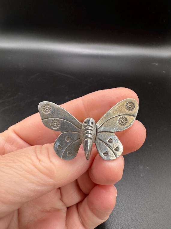 Native American Unsigned Hand stamped Butterfly R… - image 5