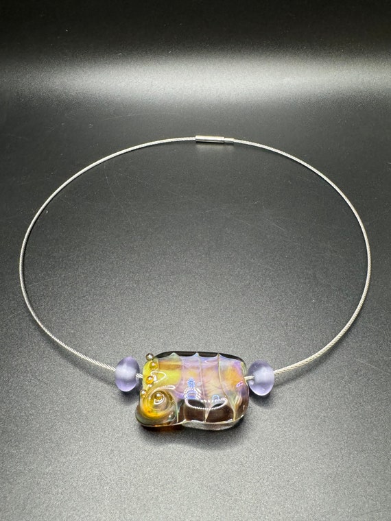 Artisan Glass Pendant Necklace - image 3