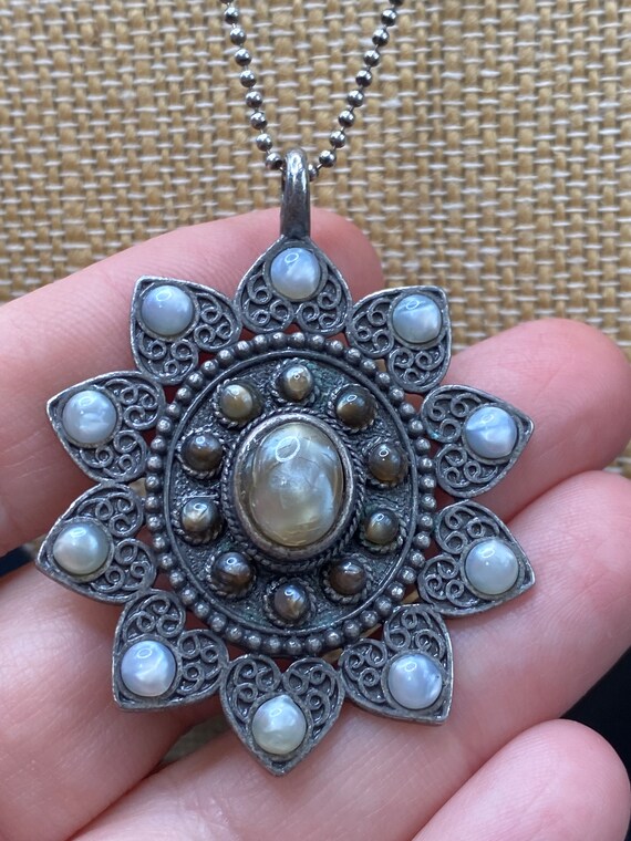 Boho Pendant With Sterling Silver Chain - image 6