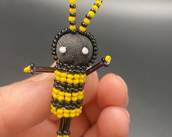 Adorable Beaded Bee Pin