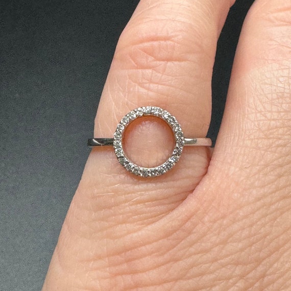 CZ Round Sterling Silver Ring