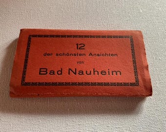 Antiche fotografie su lastra di rame di Bad Nauheim, Renania, Germania, stampe paesaggistiche vintage di 120 anni fa tratte da fotografie originali.