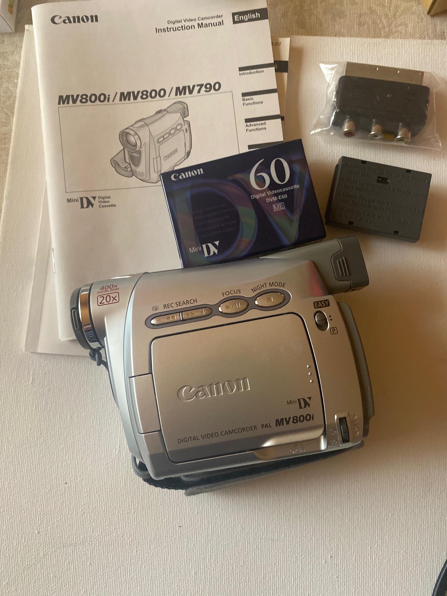 Canon Mv800i Digital Video Camera, Ready to Use, Original Box