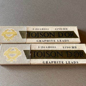 Vintage TOISON D&#39;OR Graphite Leads for Mechanical Pencils - Box of 4190/HB - High Quality Drawing & Writing Supplies