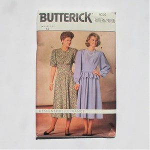 Butterick 6276 Sewing Pattern Misses Dress Size 8 1980s Retro Fashion Sewing Crafts PanchosPorch