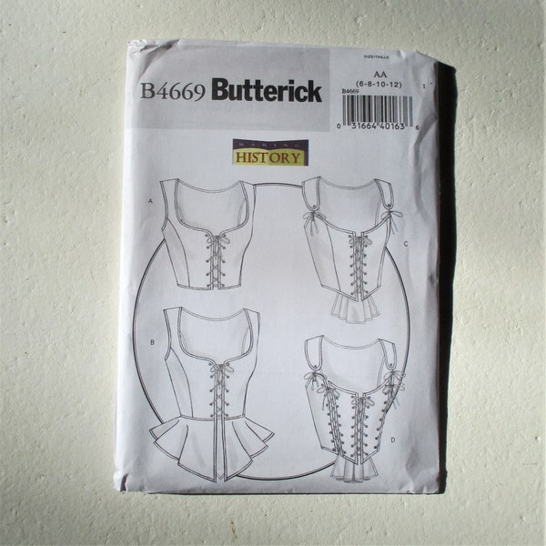 Butterick B4669 sewing pattern misses'  foundations corset