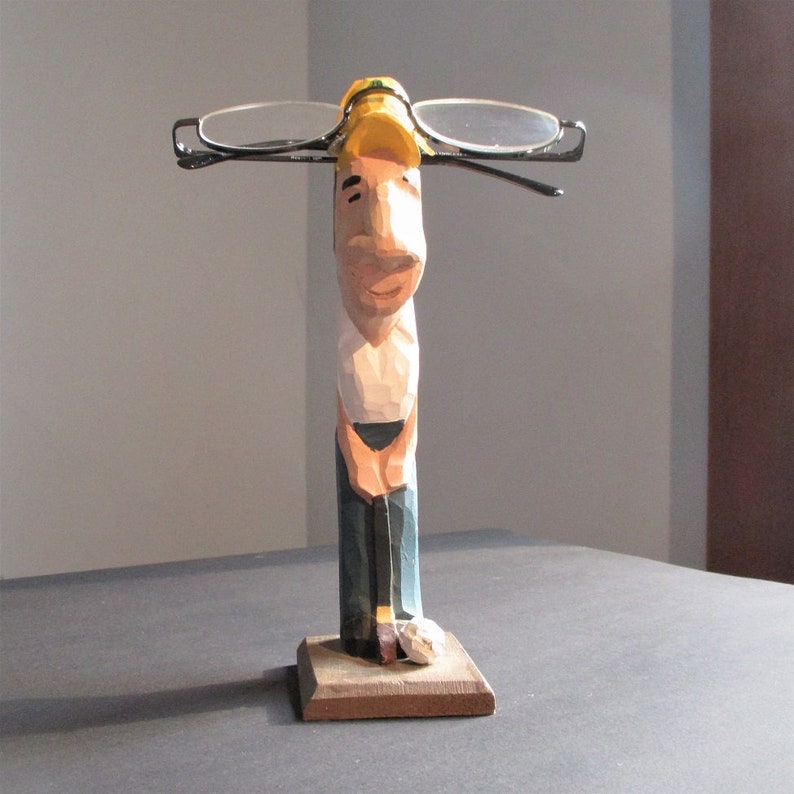 Peepers golf wood eye glasses holder stand Etsy