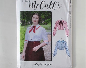 McCall's M8078 sewing pattern misses' costume historical blouse post-war 1918-1920