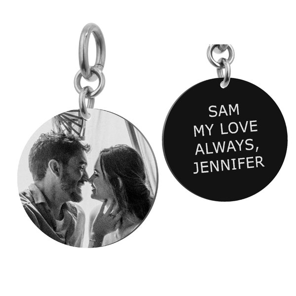 Memorable Personal Custom Laser Engraving Photo/Message Love Charm