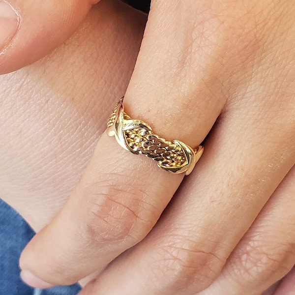 Tiffany Schlumberger X Ring aus 750er Gelbgold