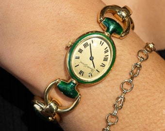 Vintage Ladies Bueche Girod Watch in 18k Yellow Gold