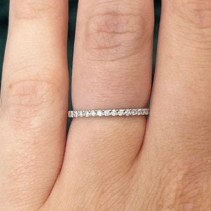 Diamond Half Eternity Wedding Band in 14k White Gold