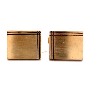 Vintage Mid-Century Cufflinks in 14k Yellow Gold