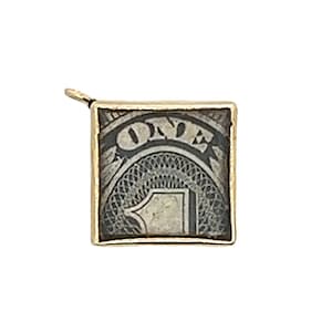 Money Box Charm Pendant in 14k Yellow Gold
