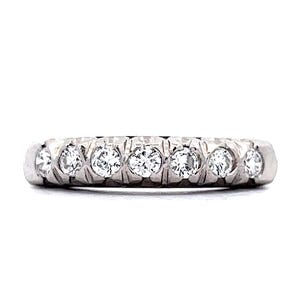 Wedding Band .49 Round Brilliant Cut Diamonds in Platinum