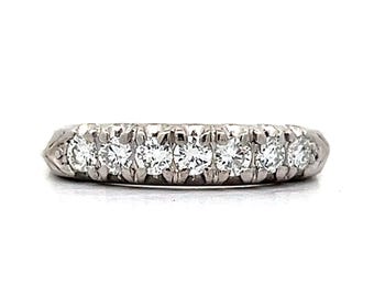 Obrączka ślubna Vintage Diamond w platynie