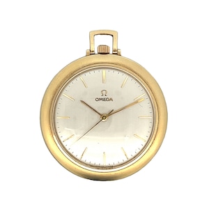 Vintage Mid-Century Omega Pocket Watch in 14k Yellow Gold