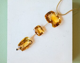 H. Stern Citrine Pendant Necklace in 18k Yellow Gold