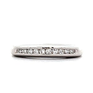 Mid-Century Diamond Wedding Band in Platinum