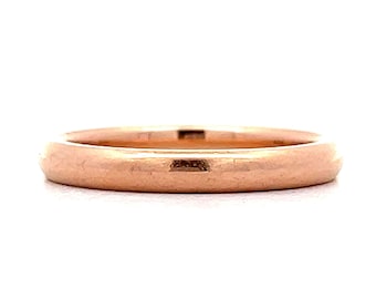 2.5mm Half Round Wedding Band in 14k Rose Gold