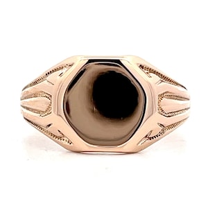 Unique Antique Victorian Signet Ring in 10k Rose Gold
