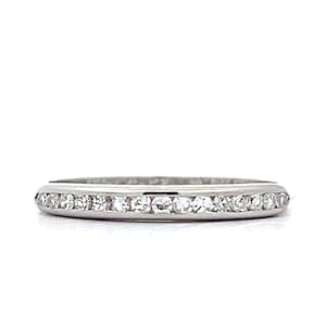 Vintage 1950&#39;s Diamond Wedding Band in Platinum