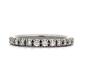 Platinum Round Eternity Diamond Wedding Band