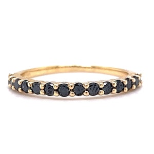 Dice Unisex Black Diamond Wedding Band