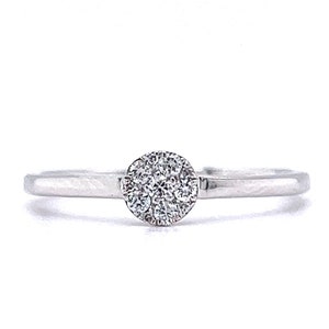 Diamond Pave Stacking Ring in 14k White Gold