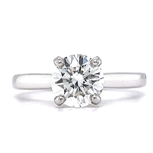 1.51 GIA Diamant Solitär Verlobungsring in 14k Weißgold