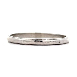 2 mm Vintage Mid-Century Ehering in Platin