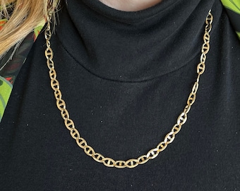 Mariner Link Chain Necklace in 14k Yellow Gold