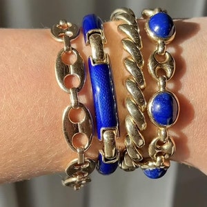 Wide Mariner Link Bracelet in 18k Yellow Gold