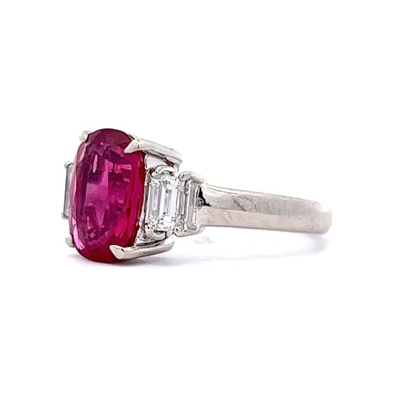 2.78 Oval Cut Ruby & Diamond Accent Engagement Ri… - image 3
