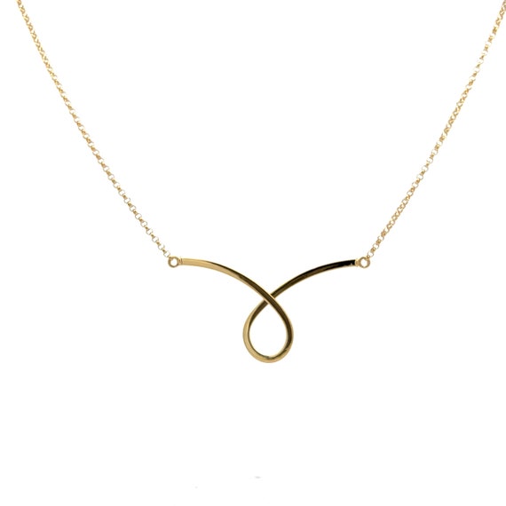 Loop Pendant Necklace in 14k Yellow Gold - image 3