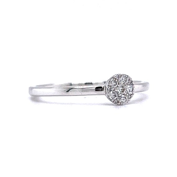 Diamond Pave Stacking Ring in 14k White Gold - image 3