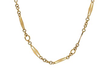 Antique Victorian Chain Necklace in 18k Yellow Gold